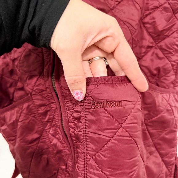 Barbour Polar Quilt Liner Deep Red Vest Women’s Size Medium - Picture 2 of 8